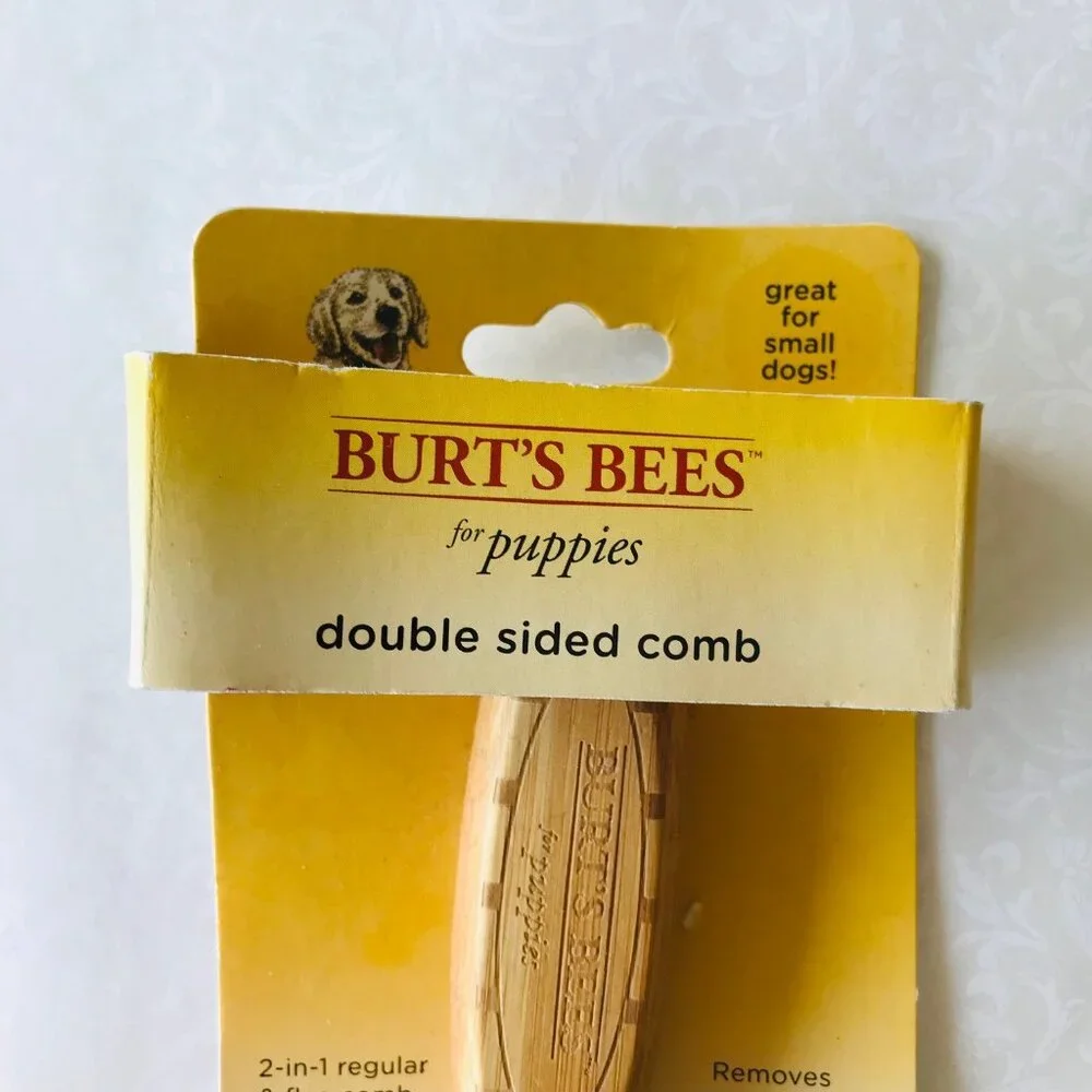 Dog Burt's Bees Double Sided Comb for Puppies and Small Dogs
